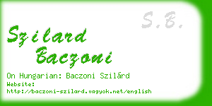 szilard baczoni business card